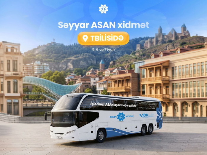 Gürcüstanda yaşayan Azərbaycan Respublikası vətəndaşlarının nəzərinə Gürcüstanda yaşayan Azərbaycan Respublikası vətəndaşlarına 5,6,7 iyun tarixlərində göstəriləcək Səyyar ASAN xidmətinə dair Xeber basligi